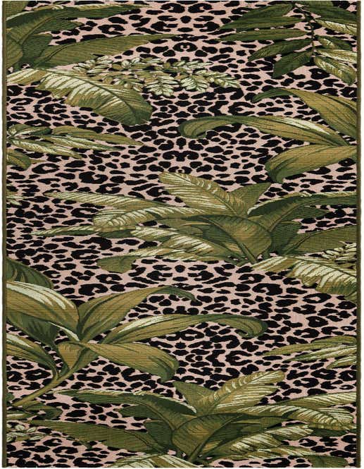 2' 7 x 11' Easy-Clean Botanical Indoor / Outdoor Runner Rug