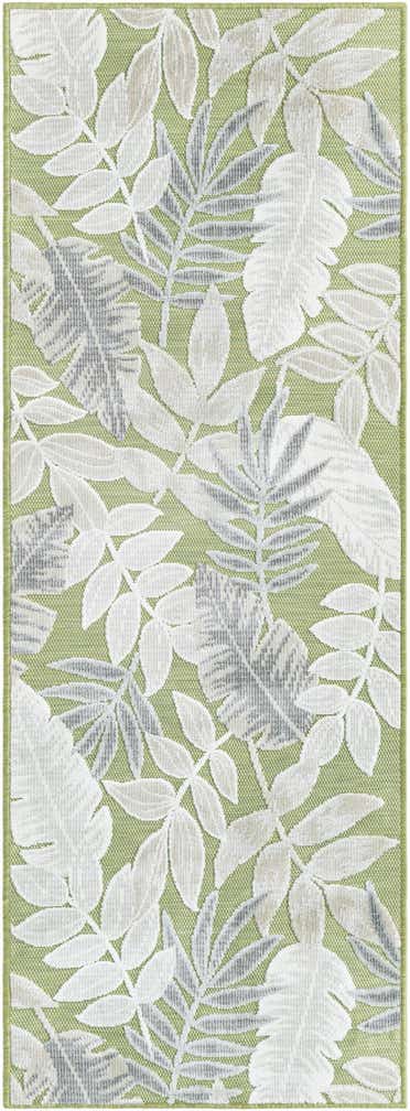 2' 2 x 6' Easy-Clean Botanical Indoor / Outdoor Runner Rug