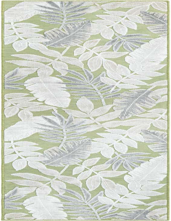 2' 2 x 8' Easy-Clean Botanical Indoor / Outdoor Runner Rug