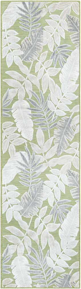 2' 2 x 8' Easy-Clean Botanical Indoor / Outdoor Runner Rug