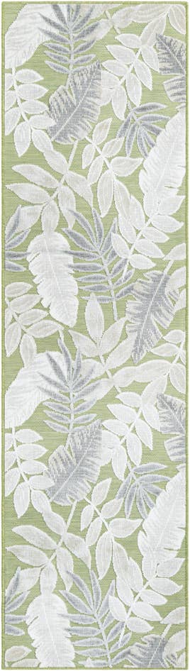 Detail image of 2' 2 x 8' Easy-Clean Botanical Indoor / Outdoor Runner Rug