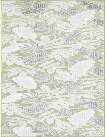Detail image of 2' 7 x 12' Easy-Clean Botanical Indoor / Outdoor Runner Rug