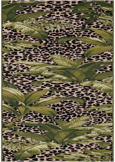 2' 7 x 12' Easy-Clean Botanical Indoor / Outdoor Runner Rug