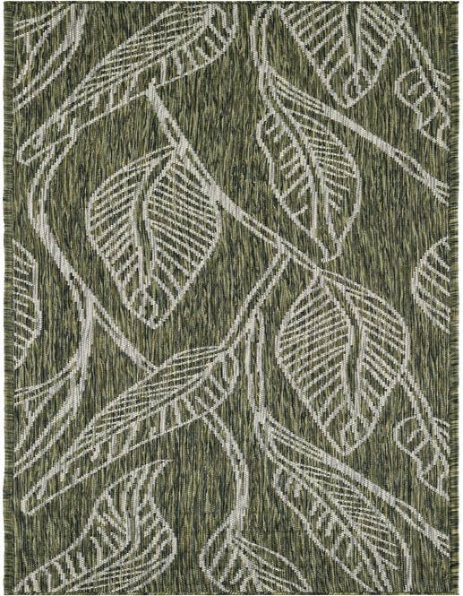 Detail image of 2' x 8' Easy-Clean Botanical Indoor / Outdoor Runner Rug