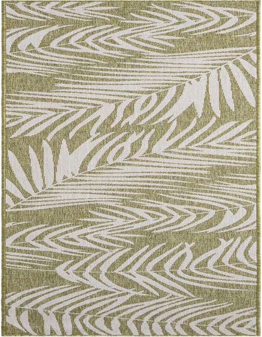 2' 7 x 10' Easy-Clean Botanical Indoor / Outdoor Runner Rug