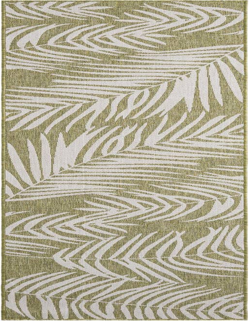 Detail image of 2' 7 x 10' Easy-Clean Botanical Indoor / Outdoor Runner Rug