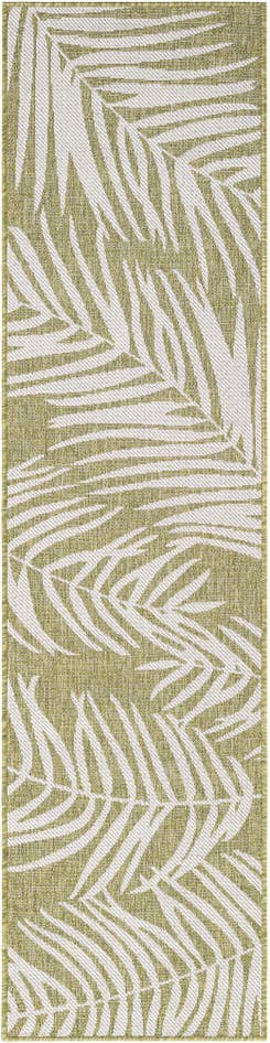 Detail image of 2' x 8' Easy-Clean Botanical Indoor / Outdoor Runner Rug