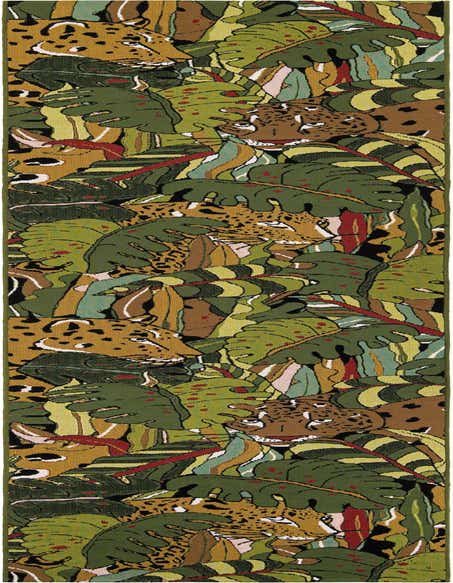 2' 7 x 12' Easy-Clean Botanical Indoor / Outdoor Runner Rug