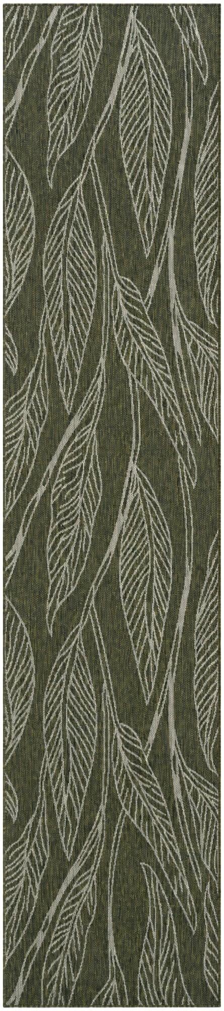 80cm x 365cm Easy-Clean Botanical Indoor / Outdoor Runner Rug