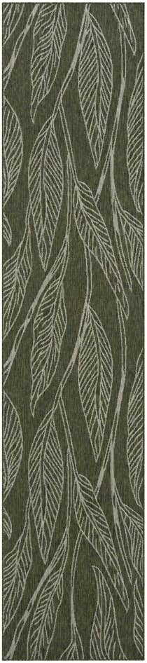 Detail image of 80cm x 365cm Easy-Clean Botanical Indoor / Outdoor Runner Rug