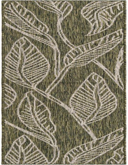 Detail image of 1' 6 x 8' Easy-Clean Botanical Indoor / Outdoor Runner Rug