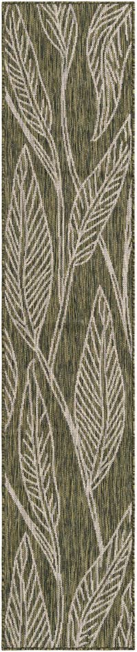 Detail image of 1' 6 x 8' Easy-Clean Botanical Indoor / Outdoor Runner Rug