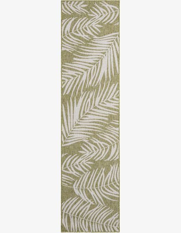 2' 7 x 10' Easy-Clean Botanical Indoor / Outdoor Runner Rug