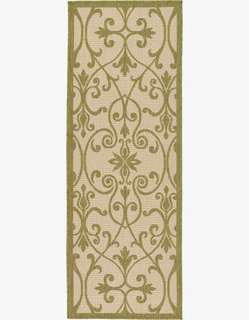 2' 2 x 6' Easy-Clean Botanical Indoor / Outdoor Runner Rug