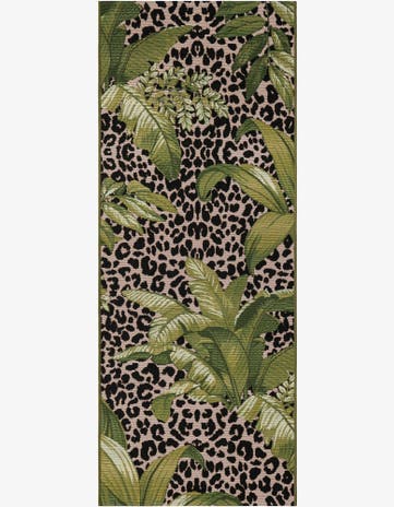 2' 7 x 7' Easy-Clean Botanical Indoor / Outdoor Runner Rug
