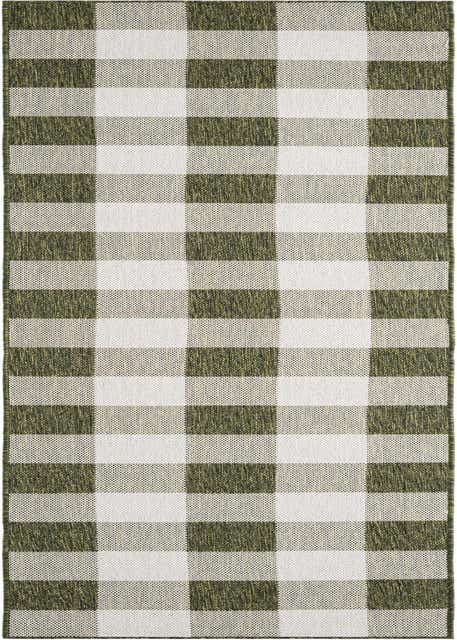 2' 7 x 12' Easy-Clean Checkered Indoor / Outdoor Runner Rug