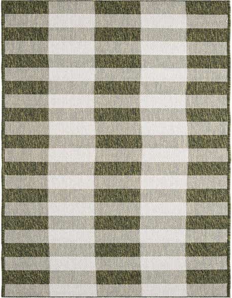 2' 7 x 12' Easy-Clean Checkered Indoor / Outdoor Runner Rug