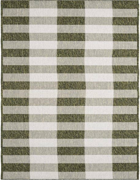 Detail image of 2' 7 x 12' Easy-Clean Checkered Indoor / Outdoor Runner Rug