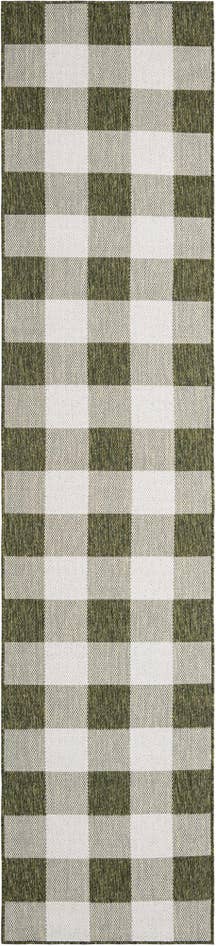 Detail image of 2' 7 x 12' Easy-Clean Checkered Indoor / Outdoor Runner Rug