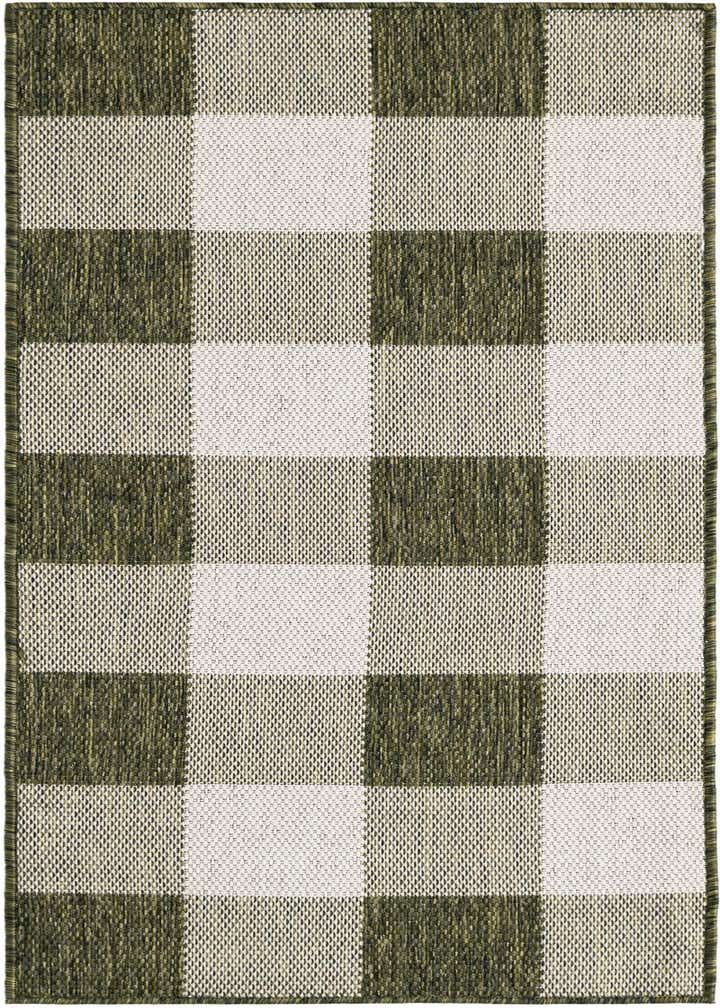 2' x 5' 3 Easy-Clean Checkered Indoor / Outdoor Runner Rug
