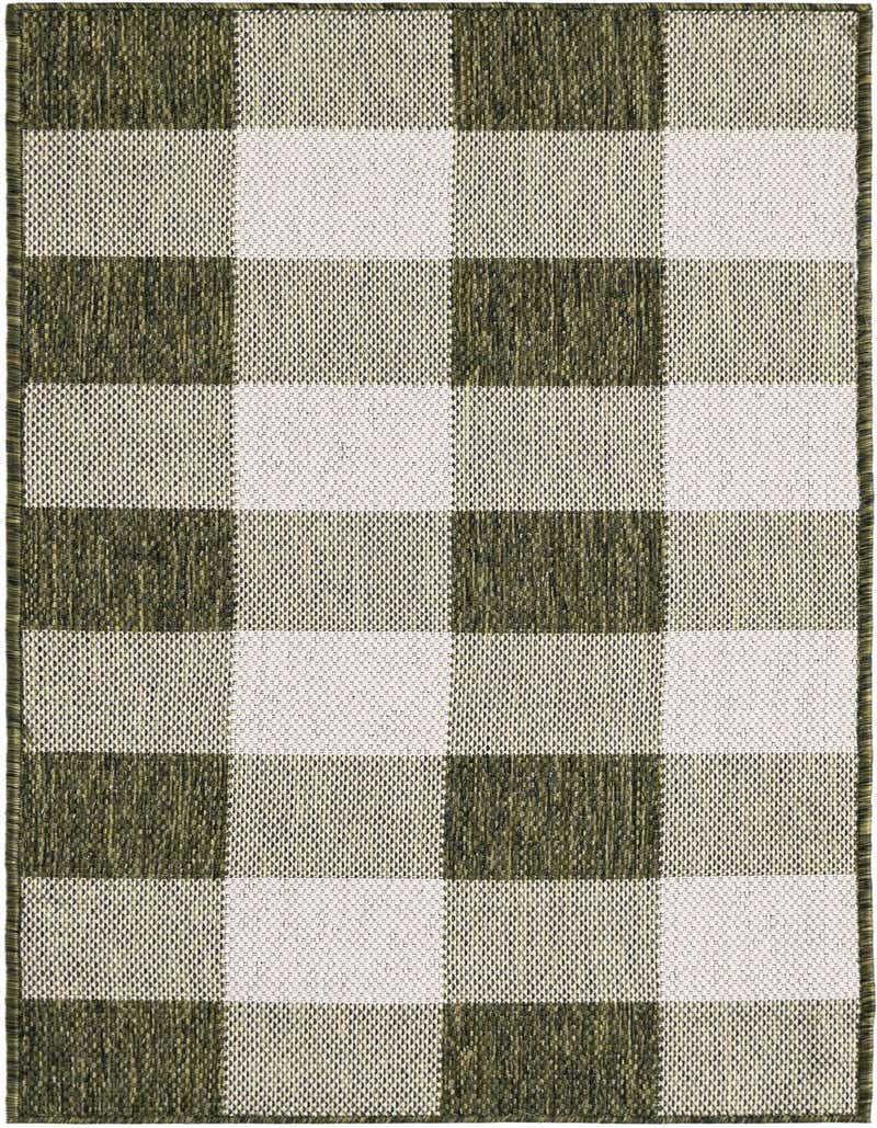 2' x 5' 3 Easy-Clean Checkered Indoor / Outdoor Runner Rug