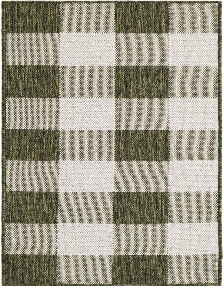 Detail image of 2' x 5' 3 Easy-Clean Checkered Indoor / Outdoor Runner Rug