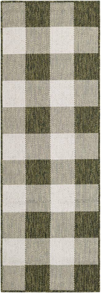 Detail image of 2' x 6' Easy-Clean Checkered Indoor / Outdoor Runner Rug