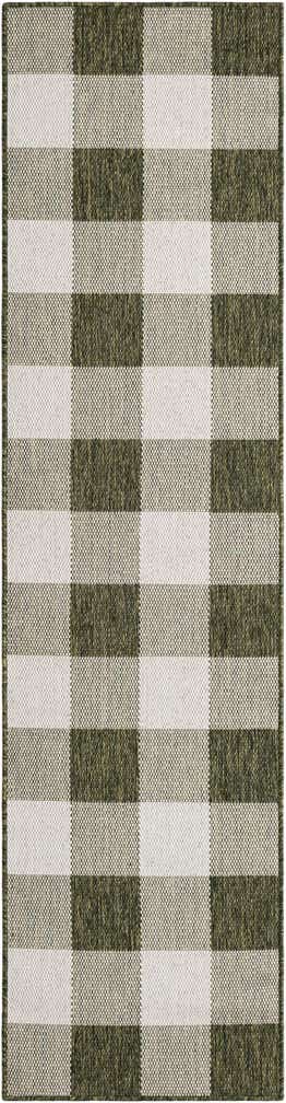 2' x 8' Easy-Clean Checkered Indoor / Outdoor Runner Rug