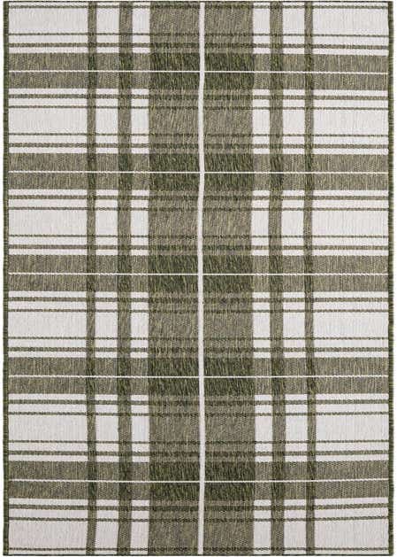 2' 7 x 12' Easy-Clean Checkered Indoor / Outdoor Runner Rug