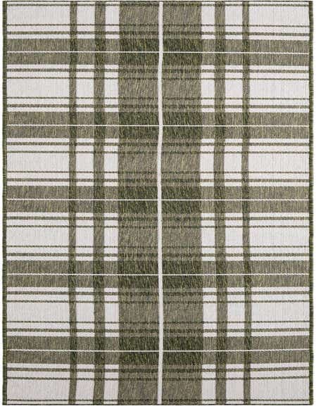 2' 7 x 12' Easy-Clean Checkered Indoor / Outdoor Runner Rug