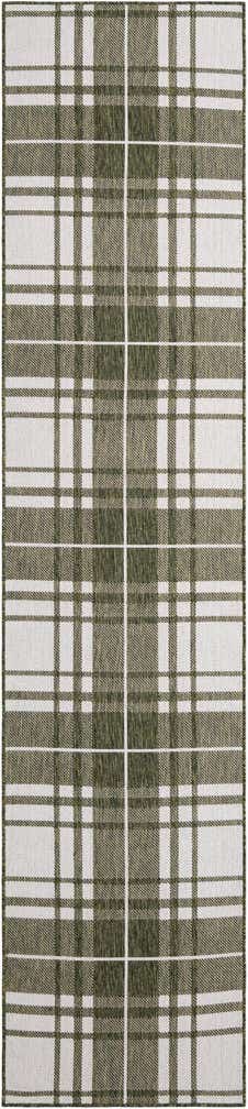 2' 7 x 12' Easy-Clean Checkered Indoor / Outdoor Runner Rug