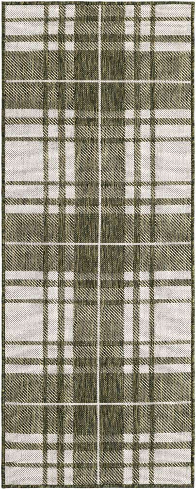 2' x 5' 3 Easy-Clean Checkered Indoor / Outdoor Runner Rug
