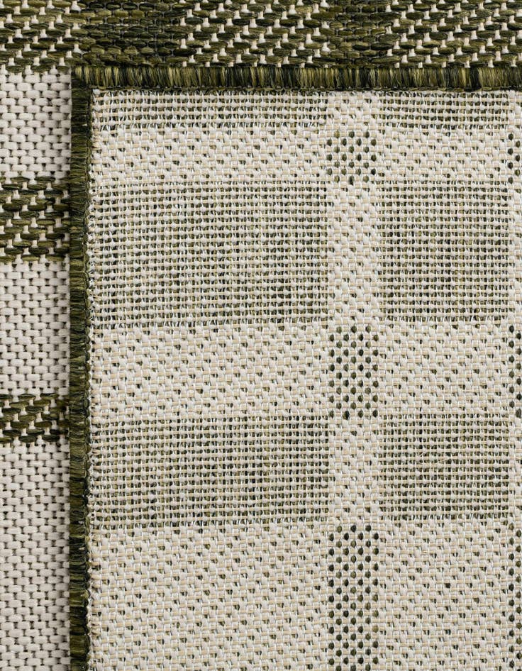 Detail image of 2' x 6' Easy-Clean Checkered Indoor / Outdoor Runner Rug