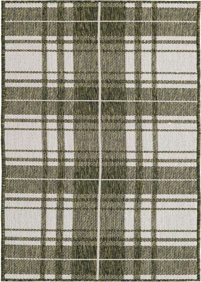 2' x 6' Easy-Clean Checkered Indoor / Outdoor Runner Rug