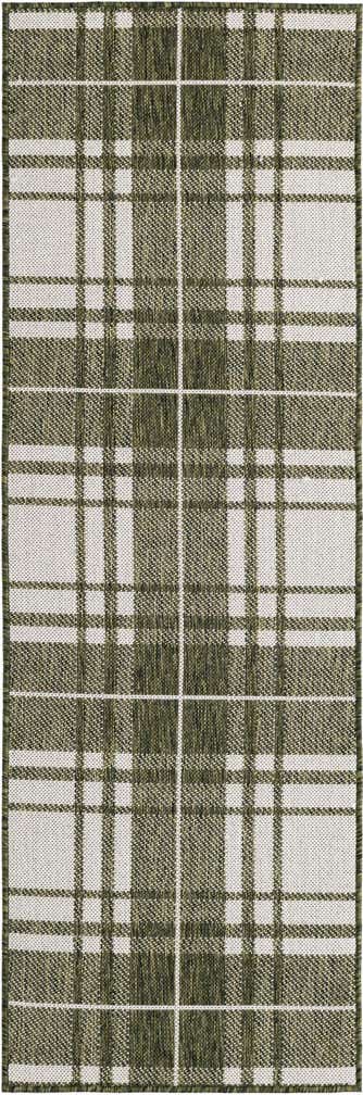 2' x 6' Easy-Clean Checkered Indoor / Outdoor Runner Rug