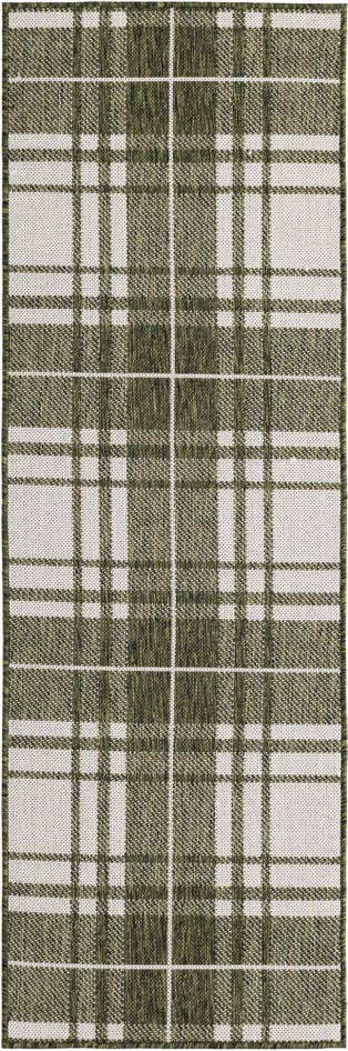Detail image of 2' x 6' Easy-Clean Checkered Indoor / Outdoor Runner Rug
