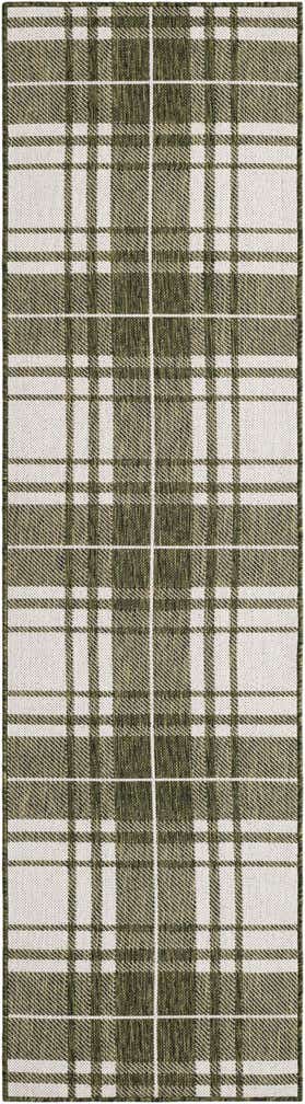2' x 8' Easy-Clean Checkered Indoor / Outdoor Runner Rug