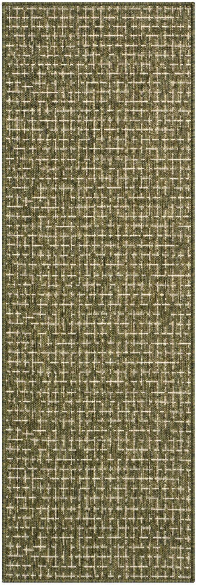 2' x 6' Easy-Clean Checkered Indoor / Outdoor Runner Rug