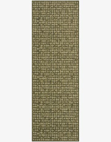 2' x 6' Easy-Clean Checkered Indoor / Outdoor Runner Rug