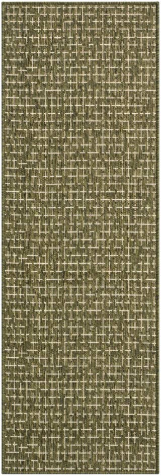 Detail image of 2' x 6' Easy-Clean Checkered Indoor / Outdoor Runner Rug