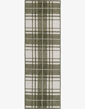2' x 6' Easy-Clean Checkered Indoor / Outdoor Runner Rug