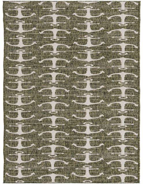 2' 7 x 12' Easy-Clean Coastal Indoor / Outdoor Runner Rug