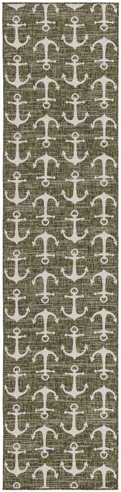 2' 7 x 12' Easy-Clean Coastal Indoor / Outdoor Runner Rug