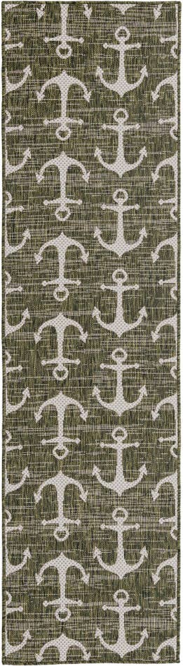 Detail image of 2' x 8' Easy-Clean Coastal Indoor / Outdoor Runner Rug