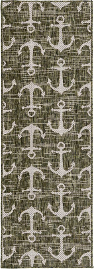 Detail image of 2' x 6' Easy-Clean Coastal Indoor / Outdoor Runner Rug