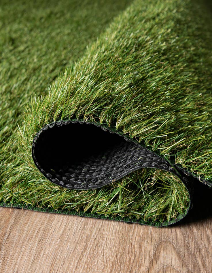 Detail image of 2' x 6'  Washable Grass Indoor / Outdoor Runner Rug