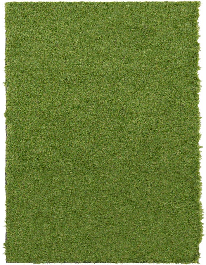 Detail image of 2' 7 x 8' Easy-Clean Grass Indoor / Outdoor Runner Rug