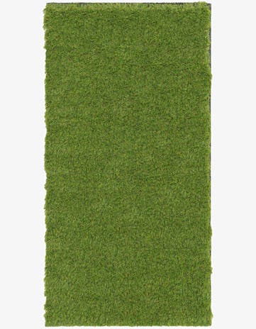 Green Easy-Clean Grass Indoor / Outdoor Runner Rug