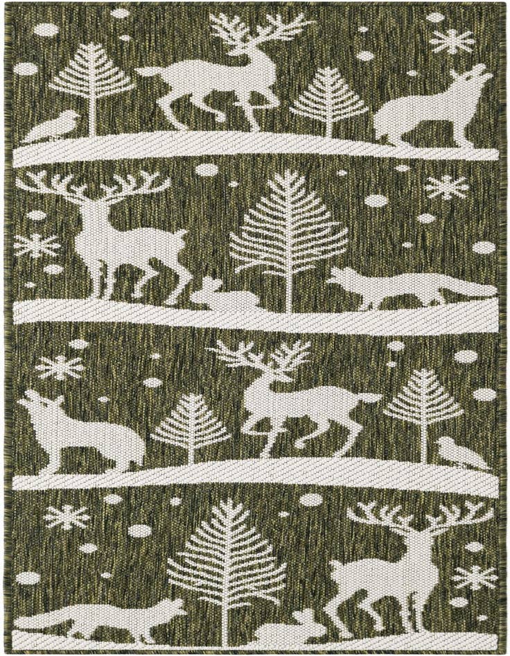 Detail image of 2' x 5' 3 Easy-Clean Holiday Indoor / Outdoor Runner Rug