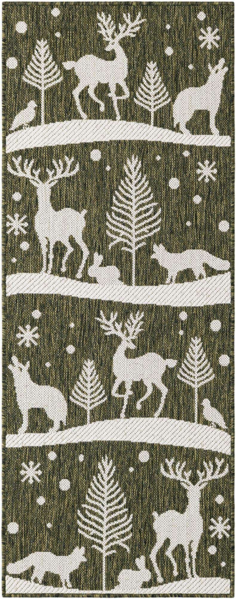 2' x 5' 3 Easy-Clean Holiday Indoor / Outdoor Runner Rug